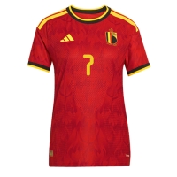 Camisa de Futebol Bélgica Kevin De Bruyne #7 Equipamento Principal Mulheres Mundo 2026 Manga Curta